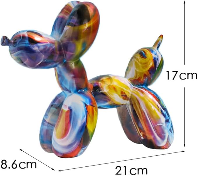 Cute Resin Dog Statue Decorations are Suitable for Modern Desktop Decoration, Home, Bedroom, Living Room, and Office Decoration (Pearlescence)