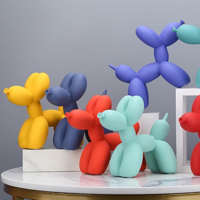 Cute Resin Dog Statue Decorations are Suitable for Modern Desktop Decoration, Home, Bedroom, Living Room, and Office Decoration (All Yellow)