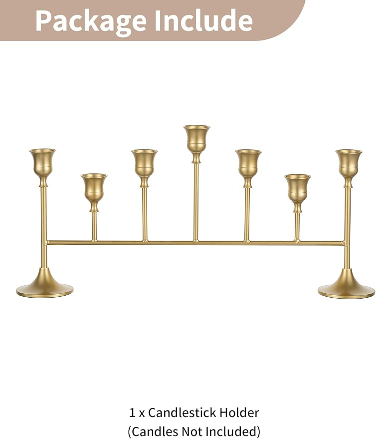 NUPTIO Gold Candlestick Holders for Table: Vintage Candelabra for Taper Candles - Weeding Centerpieces Candle Stick Holder for Christmas Birthday Party Fireplace