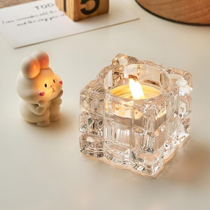 6pcs Votive Candle Holder, Glass Votive Cande Holders Bulk, Tealight Cande Holder for Home Decor, Wedding,Christmas,Thanksgiving