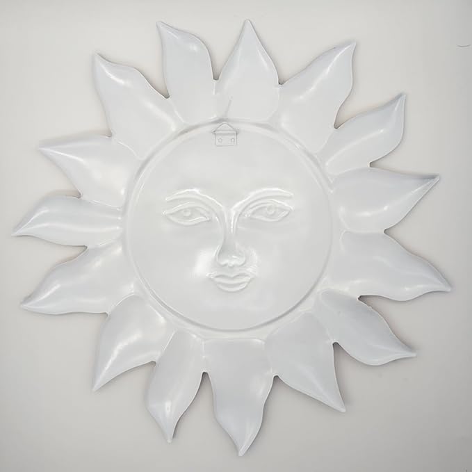 Daogtc Metal Sun Wall Decor - Sun Flower Wall Art Decoration,Hanging Decoration for Home Garden Farmhouse Yard Patio Fence Living Room Bedroom (SUN-G)