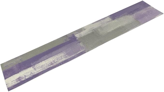 Purple Abstract Art Contemporary Table Runner,Modern Neutral Lavender Decorative Pattern Table Runner for Coffee Table Dining Room Table Bedroom Party Holiday Decor 13x108inch
