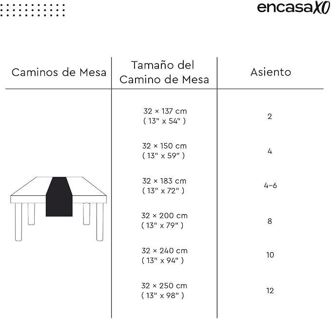 Encasa XO Dining Table Runner 13"x72" | Yarn Dyed Fine Ribbed Cotton | Light Grey | Machine Washable