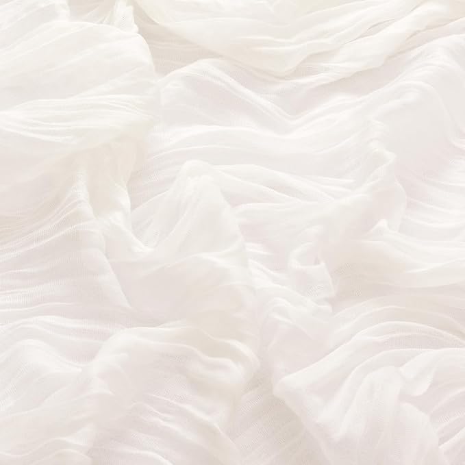 DeZerlor 20 Pack Ivory White Cheesecloth Napkins Summer Cloth Napkins Set of 20 Dinner Napkins Bulk 21x21 Inches for Wedding Bridal Shower Baby Shower Parties