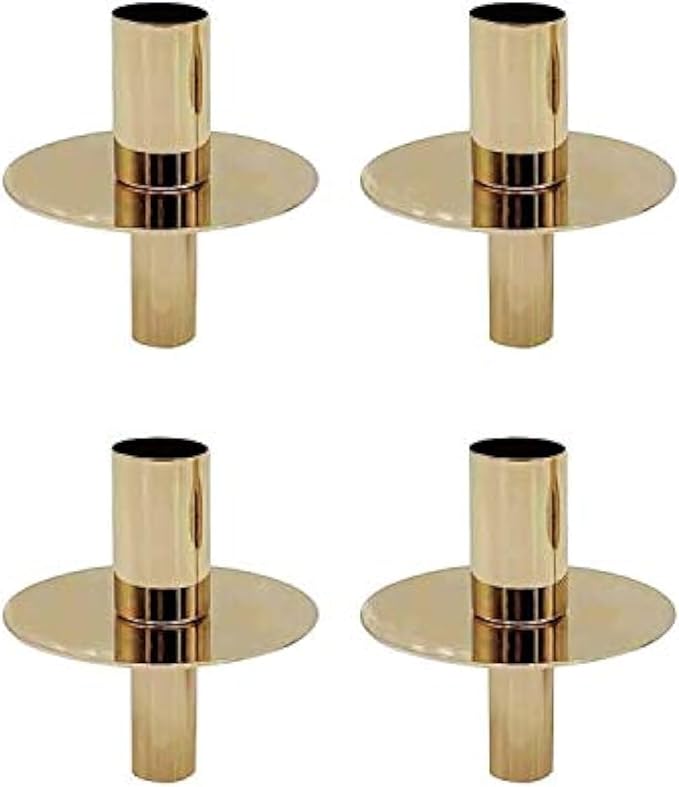 Gold Wine Bottle Taper Candle Holder,Modern Candlestick Holder for Standard Votive Candles,Birthday Wedding Decoration (Set of 4) Gold Candle Stick Holders Centerpieces for Tables Bulk