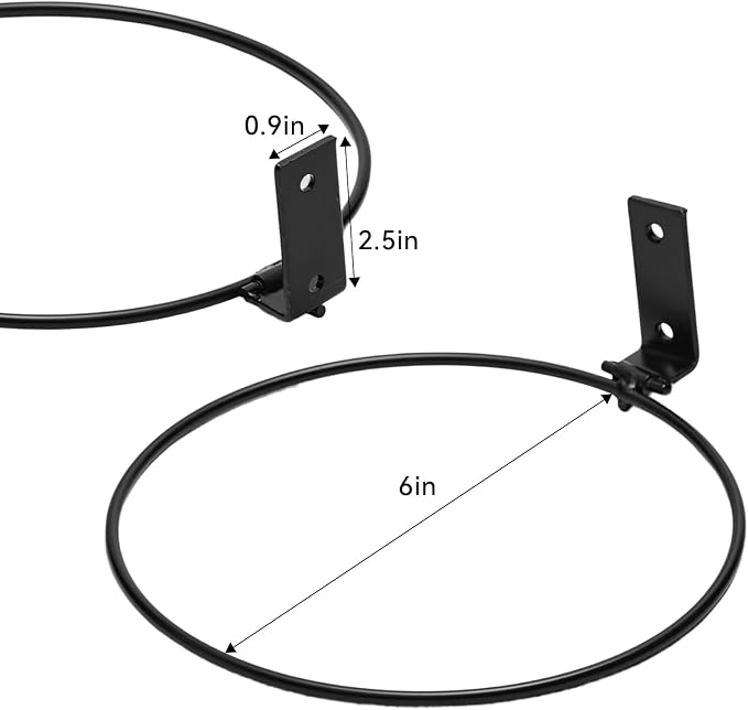 6 Pack 6 inch Durable Metal Plant Holder, Wall Mounted Wall Planters Heavy Duty Hangers, Versatile Planter Hooks for Indoor/Outdoor Gardening Enthusiasts(Foldable)