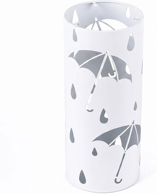 BEWBBAT Umbrella Stand Rack for Entryway, Freestanding Round Metal Umbrella Holder, Rain Collection Umbrella Organizer Bin for for Can Walking Stick, Home Office Decor, Hold 4-5 Umbrellas