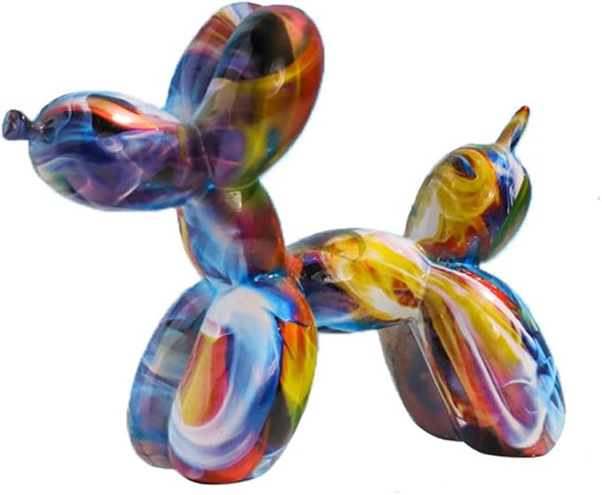 Cute Resin Dog Statue Decorations are Suitable for Modern Desktop Decoration, Home, Bedroom, Living Room, and Office Decoration (Pearlescence)