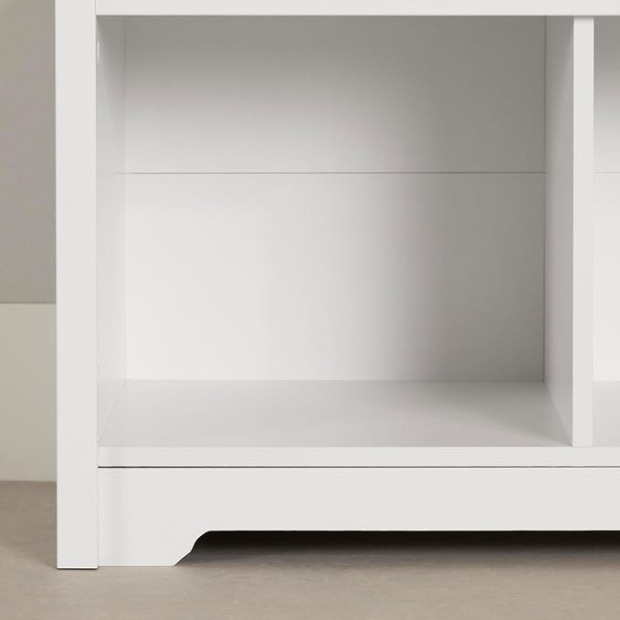 South Shore Vito Cubby Storage Bench Pure White