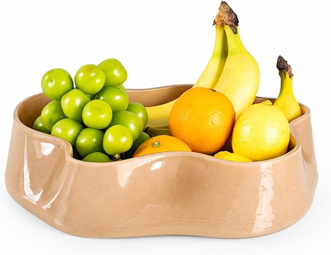 Modern Glass Decorative Bowl for Kitchen & Home Decor – Handmade Unique Design Key Bowl for Entryway Table, Living Room, Premium Candy Bowl, Fruit Bowl for Kitchen Counter