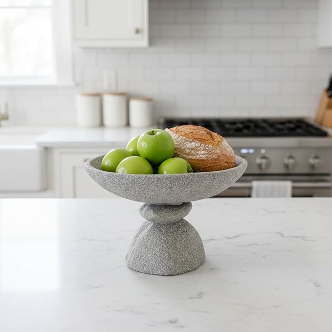 Large Decorative Bowl decor - Farmhouse Centerpiece,Living Room,Kitchen Decor,furniture decoration,Stylish Key Bowl for Entry Table,Decorative Fruit Bowls for Kitchen Counter (9.25"Marble color)