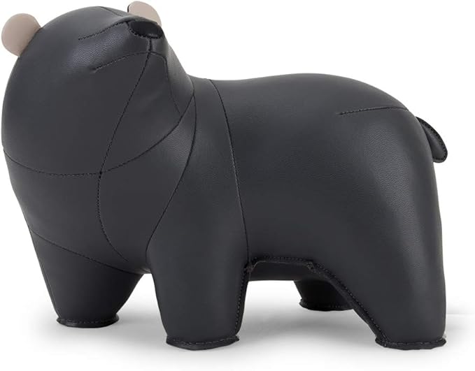 zuny, Gaze Series Bookend Dark Gary for Shelves, Office Decorative- Bear Bero