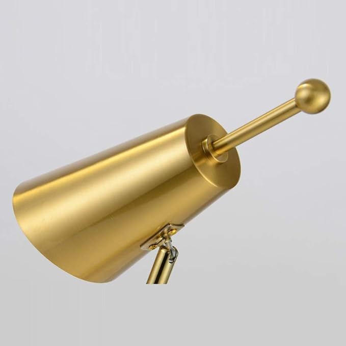 Hsyile Lighting KU300234 Simple Modern Design Creative Bedroom & Living Room Table Lamp, Brass Finish
