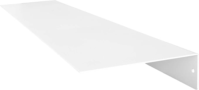Buhbo Mitus Floating Shelf Wall Mounted (8 inch x 36 inch) Heavy Duty Industrial Modern Steel, White