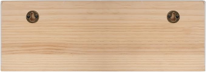 SANY DAYO HOME Wall Mounted Pine Wood Coat Rack with Shelf and 4 Heavy Duty Two-Prong Hooks for Entryway, Kitchen, Bathroom, Bedroom, Laundry (16 x 5 x 4 inches, White and Gold)