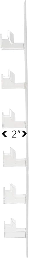 Marketing Holders 2 Pack Sunglasses Holder 6 Pair Wall Mount with Hardware Retail Stores Pharmacies Supermarkets Gift Shops Beach Wear and Bait Shops Lightweight Easy Access Clear Acrylic