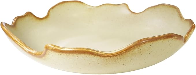 Decorative Bowl, Ceramic Fruit Bowl For Kitchen Counter, Purse Bowl For Dining Table Centerpiece Decor, Key Bowl For Entryway Table Coffee Table Top, Stone Large Luxury Bowls For Home, 9.8"X2.2"