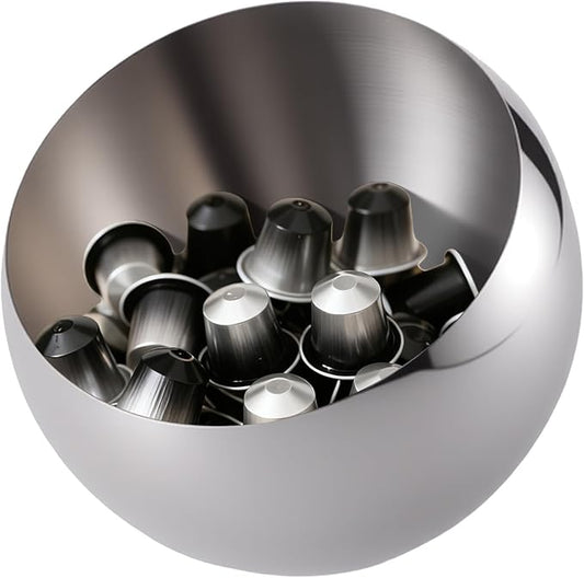 Coffee Pod Holder, Large Capacity Stainless Steel Storage Rack for Coffee & Espresso Pods - Countertop Coffee Bar Accessories (Silver Without Base, Large)
