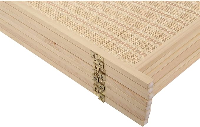 Legacy Decor Room Divider 8 Panels Diamond Weave Bamboo Fiber Privacy Partition Screen, Natural Color 5.9 ft high X 11.66 ft Wide