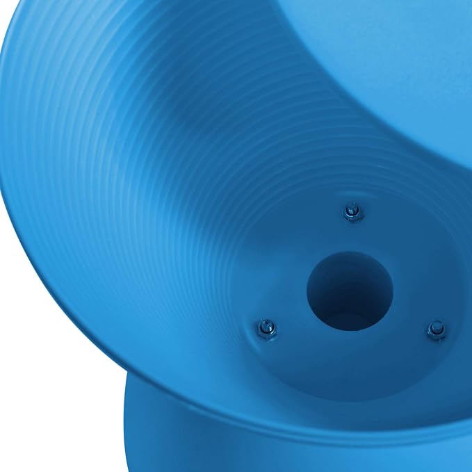LeisureMod Modern Hourglass Blue Side Table - ABS Shell Drum End Table with Storage for Indoor & Outdoor Use