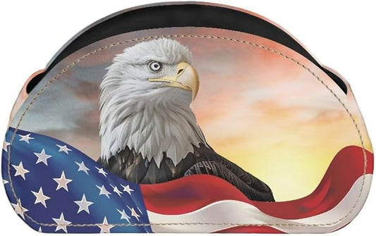 Remote Control Holder with 5 Compartments, USA Flag Print Office Desk Organizers - Couch/TV Stand/Bedside Table Accessory - Desktop Storage Caddy,for Remote,Controllers,Glasses