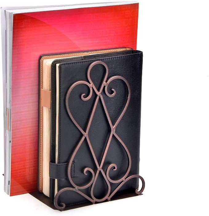 Artkingdome Book Ends Luxury Bookends, Retro Organizer Stand, Desk Holder Racks, School Heavy Liberary Bookshelf Decorative Bookend 1pair w/Padding Gift