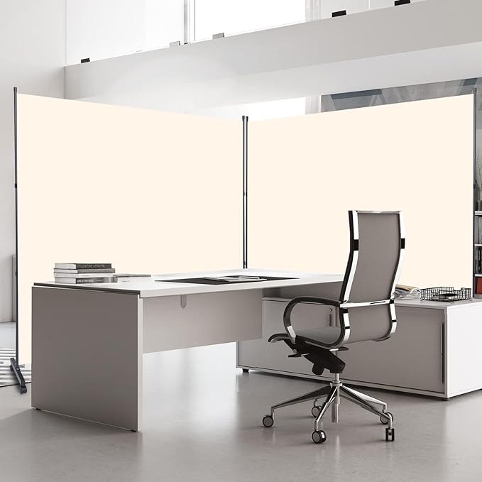 Room Divider Single Panel Privacy Screen W/Wheels, 71'' Wide Portable Room Divider Screen, Upgrade Fabric Wall Divider for Room Separation, Freestanding Partition Room Dividers for Home Office Studio