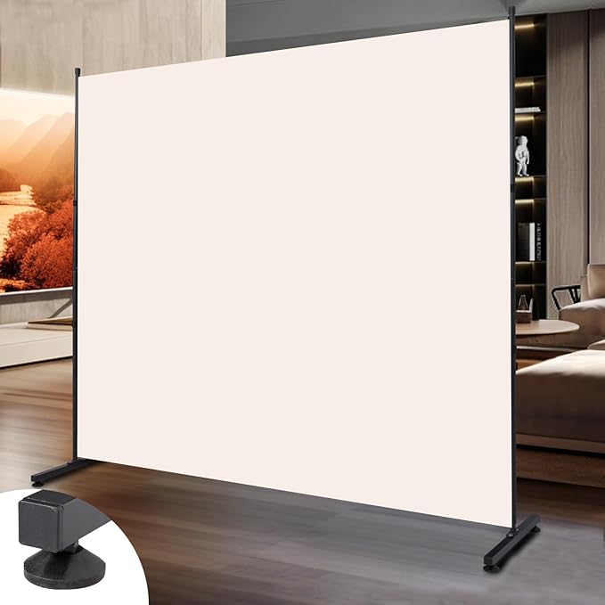 Room Divider 6FT Single Panel Privacy Screen, 71'' Wide Fabric Indoor Room Divider Wall Divider for Room Separation, Portable Room Partitions and Dividers Freestanding Temporary Wall Room Separators
