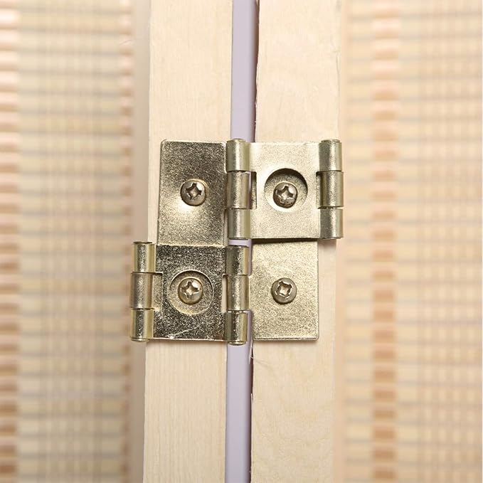 Legacy Decor Room Divider 8 Panels Diamond Weave Bamboo Fiber Privacy Partition Screen, Natural Color 5.9 ft high X 11.66 ft Wide