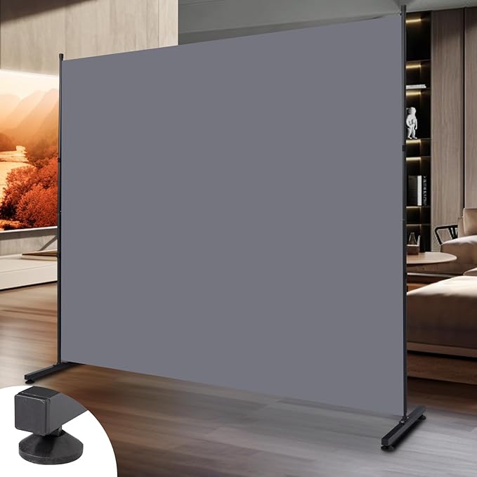Room Divider 6FT Single Panel Privacy Screen, 71'' Wide Fabric Indoor Room Divider Wall Divider for Room Separation, Portable Room Partitions and Dividers Freestanding Temporary Wall Room Separators