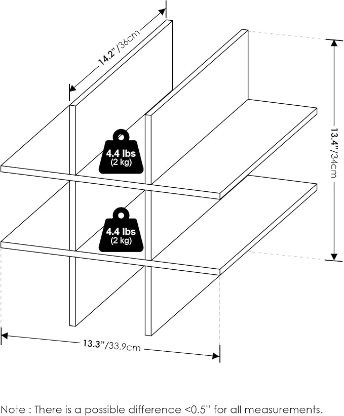 Furinno Cubicle Cube Insert, 9-Compartment Cube Organizer, Fits into Furinno Extra Thick Cubes, for Organizers and Storage, White (Does not fit IKEA Kallax Shelving)