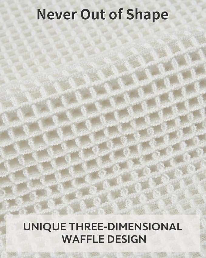 tchdio Waffle Bath Mat-Runner Rug, Super Absorbent Non Slip Bath Mats for Bathroom Machine Washable Long Rugs with Tassels, Bath Rugs for Bathroom Floor Beside Tub, 2' x 5'(24" x 60"), White