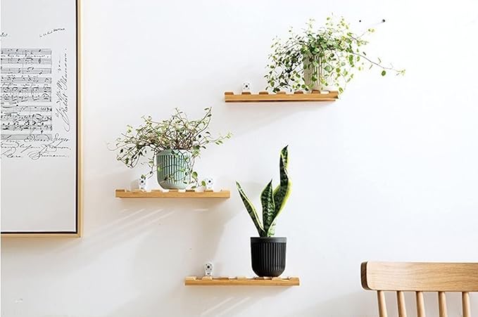 Melphoe Mini Hanging Succulent Planters, Perfect Drainage, Sling Handle, Great for Indoor/Outdoor Decoration, Black