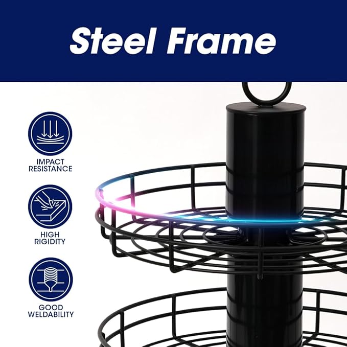 J JACKCUBE DESIGN K Cup Holder 3-Tier Rotating Coffee Pod Carousel Stand for 75 K-Cups or 90 Nespresso Pods,Coffee Station Oragnizer for Kitchen, Office, Countertop - MK1407A