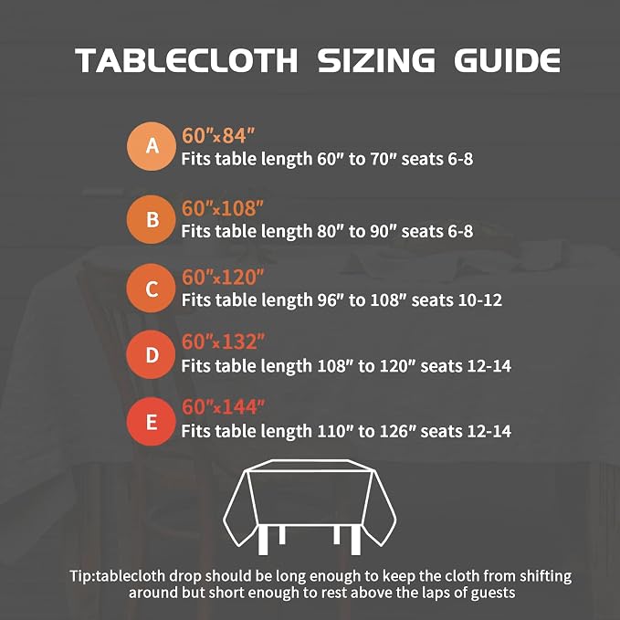EVERLY Pure Linen Hemstitch Tablecloth,100% Stonewashed French Linen tablecloths for Kitchen Dining Rectangle Tables,60x144Inch Machine Washable Christmas Thanksgiving Organic Tablecloth-Natural Linen