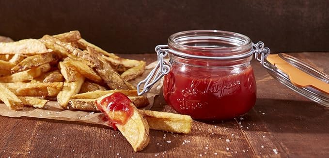 Le Parfait Super Jar 250mL (8oz) French Glass Preserving Jar w/Airtight Rubber Seal & Wire Bail Closure - BPA-Free Canning Jar for Pickles, Fruit, Sauce & Food Storage - Made in France Since 1930 1PK