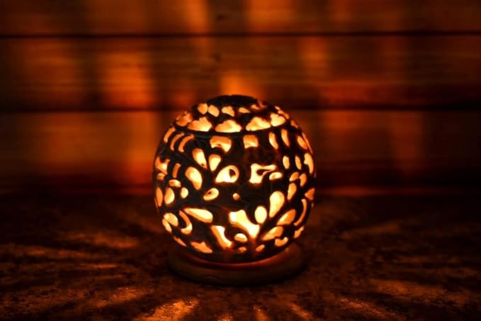 Marble Soapstone Round Tea Light Candle Holder - Perfect Handmade for Gifting, Decorative Home and Office Decor Perfect use for Temple