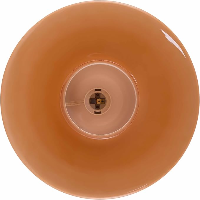 Hauteloom Lauenhagen Glass Table Lamp - Modern Contemporary - Peach, Light Orange