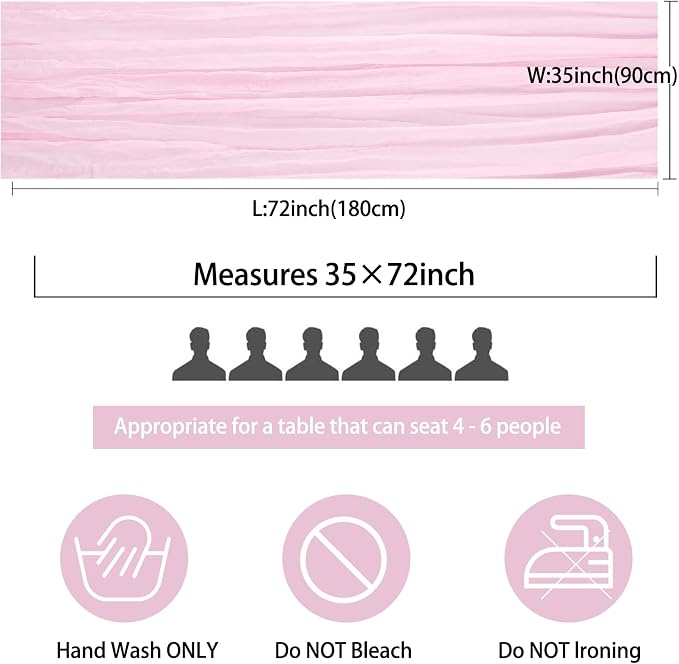 Fivenl 12 Pack Cheesecloth Table Runner 35x72 Inch Boho Gauze Rustic Cheese Cloth Long Romantic for Wedding Bridal Shower Birthday Party Decor (Pink Purple)