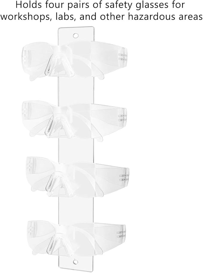 Marketing Holders 4 Pack Glasses Storage Rack 4 Tier 4 Pairs Holder Clear Acrylic Wall Mount with Hanging Hardware Department Stores Showcase Events Optical Outlets Fashion Displays