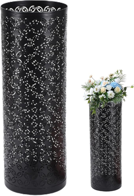 Metal Round Umbrella Stand Rack, 16.5 X 5.9 Inch Free Standing Umbrella Holder Bin Umbrella Stand Rack for Entryway Umbrella Holder Stands for Porch, Apartment, Entrance, Home