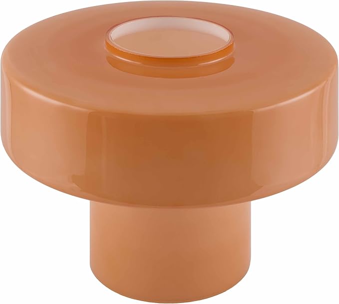 Hauteloom Lauenhagen Glass Table Lamp - Modern Contemporary - Peach, Light Orange