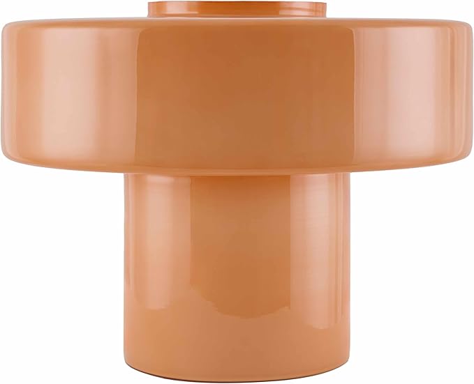 Hauteloom Lauenhagen Glass Table Lamp - Modern Contemporary - Peach, Light Orange