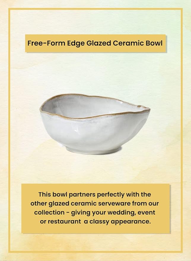 Serene Spaces Living Small Glazed Ceramic Bowl Under $20, Decorative Bowl for Home Décor, Shelf & Table Accent, 6" Diameter