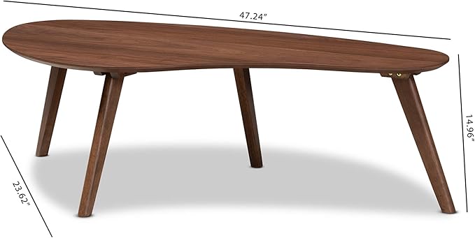 Baxton Studio Coffee Tables, One Size, Walnut