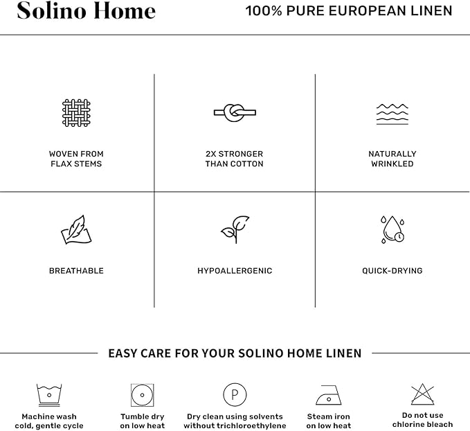 Solino Home Linen Table Runner 156 Inches Long - Amalfi Stripe, 100% Pure Linen Cherry Blossom and White Table Runner 14 x 156 Inch for Dining, Summer