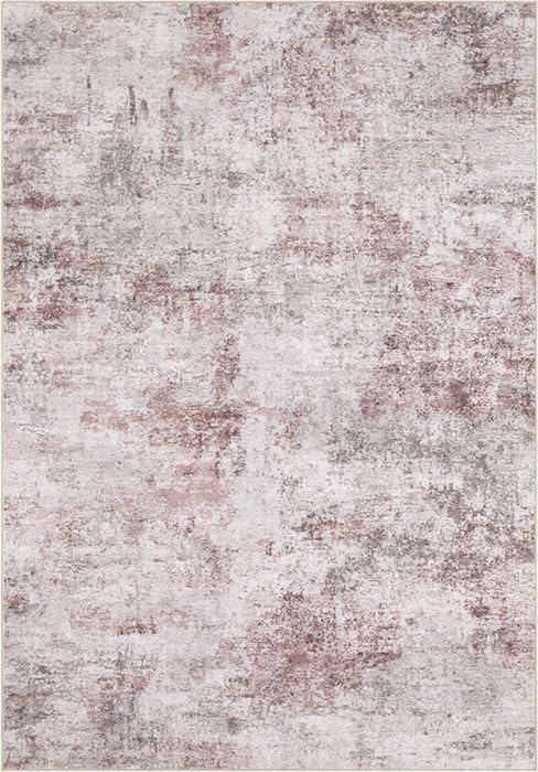 UERMEI 8x10 Washable Area Rug - Neutral Modern Abstract Living Room Rugs, Non-Slip Soft Large Indoor Floor Carpet for Bedroom Home Office & Under Dining Table Decor, Pink Grey