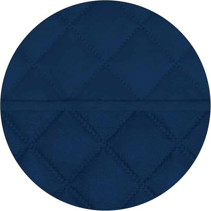 PureFit Reversible Quilted Sofa Cover, Water Resistant Medium Slipcover Furniture Protector, Washable Couch Cover with Non Slip Foam and Elastic Straps for Kids, Pets (Loveseat, Navy/Navy)
