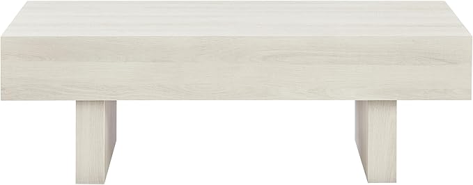 Roundhill Furniture Athens Modern Accent Coffee Table, Off-White