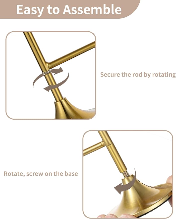 NUPTIO Candlestick Holders for Taper Candles: Gold Candelabra for Weeding Table Centerpieces - Brass Candle Stick Decor for Christmas Birthday Party Fireplace